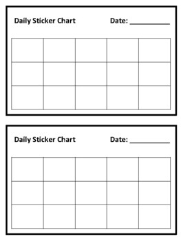 sticker chart template for behavior