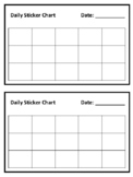 Blank Daily Sticker Chart for Behavior