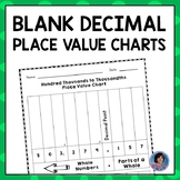 Blank Place Value Chart with Decimals {Printable PDF}