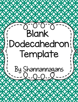 Preview of Blank Dodecahedron (Bloom Ball) Project Template - Large, Medium, and Small