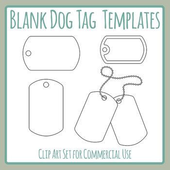 Blank Dog Tag Templates Clip Art Set For Commercial Use By Hidesy S Clipart