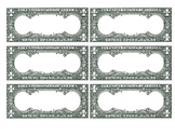 Blank Dollar Bill Flashcards Template