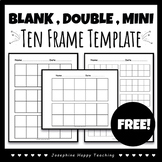 Blank | Double | Mini Ten Frame Template FREE