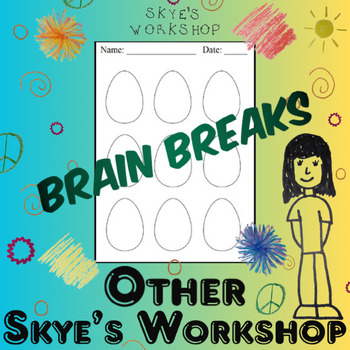 Preview of Blank Easter Egg Worksheet Fun Coloring Drawing Holiday Activity Brain Break
