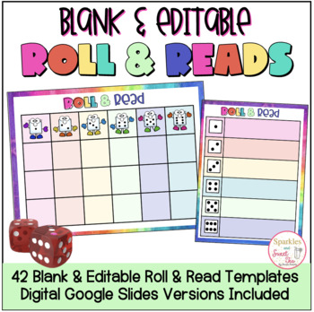 Preview of Blank & Editable Roll & Read Templates | Customize in Google Slides | Digital