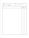 Blank Editable Running Records Template