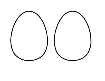 Preview of Blank Easter Egg Template (Half Sheet to save paper!)
