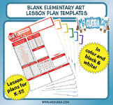 Blank Elementary Art Lesson Plan Templates