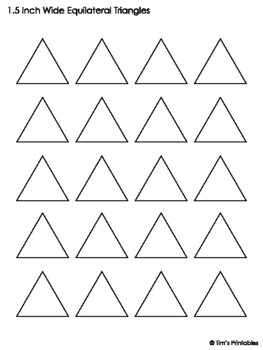 Blank Equilateral Triangle Templates PDF by Tim's Printables