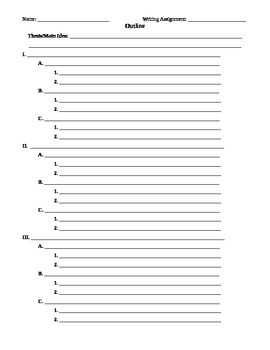 blank outline format