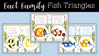 Preview of Blank Fact Family Fish Triangles