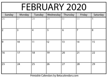 Blank February 2021 Calendar Printable by Mateo Pedersen | TPT