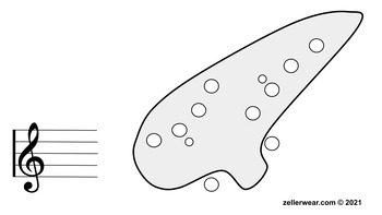 Preview of Blank Fingering Chart 12 Hole Ocarina