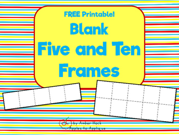 Preview of Blank Five and Ten Frame Printable