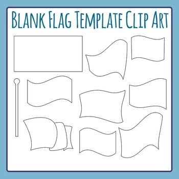 Preview of Blank Flag Template - Make Your Own Flag - DIY Design Clip Art / Clipart Set