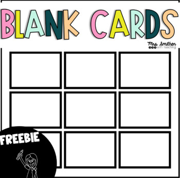 Preview of Blank Flash Card Template