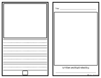 Blank Foldable Half-Page Writing Book Template by Teacher Jamboard