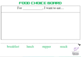 Blank Food Choice Board & Visuals