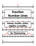 Blank Fraction Number Lines for Notebook or Worksheet