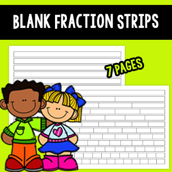 Preview of Blank Fraction Strips Printable 1-12 Pages
