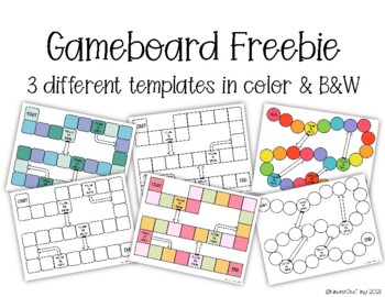 Preview of Blank Game boards *FREEBIE*