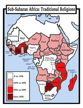 Blank Geography: Sub Saharan Africa Maps: Students Color by Shoestring Hill