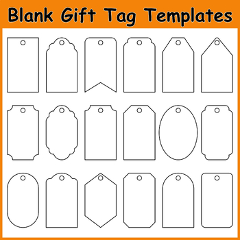 Blank Gift Tag Clipart Templates, Product Organize Hanging Tag ...