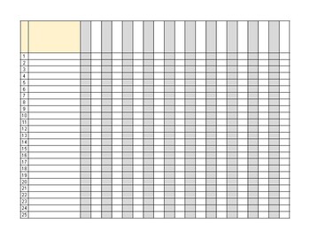 Blank Gradesheet by GroovinWithAG | TPT