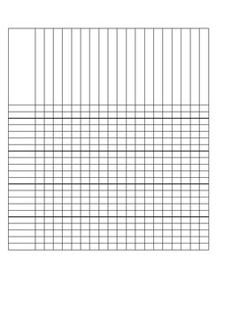 Blank Grading Sheet by Ms Johnson Design | Teachers Pay Teachers