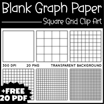 Preview of Blank Graph Paper Templates Clip Art Math Square Grid Part 2