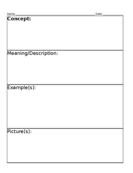 Preview of Blank Graphic Organizer
