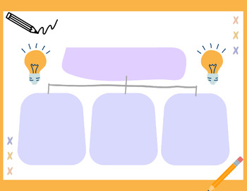 Preview of Blank Graphic Organizer Template simple Main Idea & Supporting Details