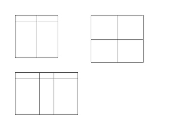 Blank Graphic Organizers FREEBIE by Out of the Toolbox | TpT