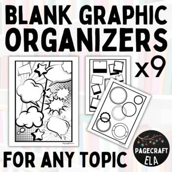 Preview of Blank Graphic Organizers for Any Topic | 9 Designs