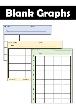 Preview of Blank Graphs-Tally Chart, Picture Graph, & Bar Graph