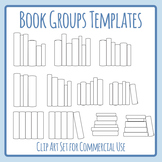 Blank Groups of Books Spines / Bookshelf Reading List Libr