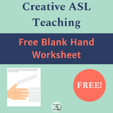 Blank Hand Worksheet - listing ASL