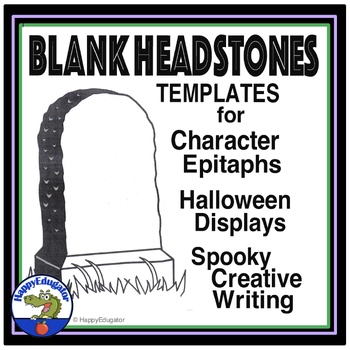 Preview of Blank Headstone - Tombstone for Writing Character Epitaphs or Dead Word Funeral