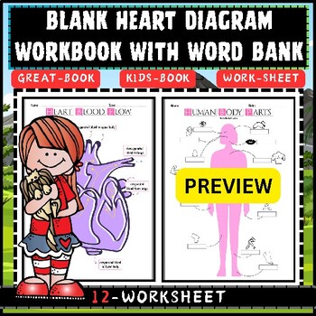 Preview of Blank Heart Diagram Worksheet with Word Bank