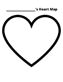 blank heart map