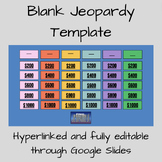 Blank Jeopardy Game Board Template Google Slides