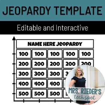 Blank Jeopardy Template Coordinate Grid Style by Mrs Rieders Tech Spot