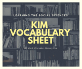Blank KIM Vocabulary Sheet