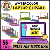 Blank Laptop Computer Screen Clipart Frame - Watercolor Do