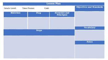 Preview of Blank Lesson Plan Template