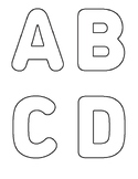 Blank Letter and Number Cutouts