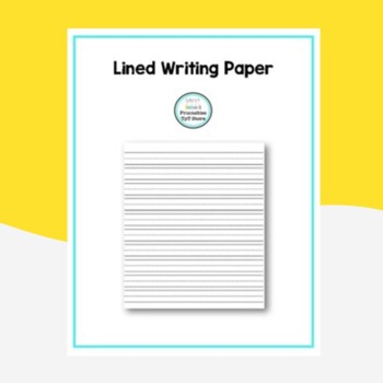 Preview of Blank Lined Paper for Handwriting (Preschool, PreK, Kindergarten, 1st, 2nd, 3rd)