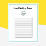 Blank Lined Paper for Handwriting (Preschool, PreK, Kinder