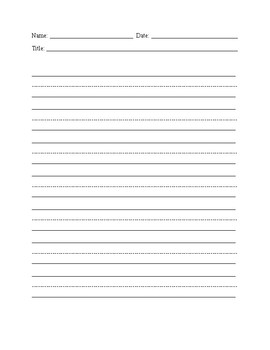 blank lined paper with dotted lines by candys worksheets