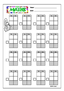 blank mab column addition and subtraction worksheets by diy tutor
